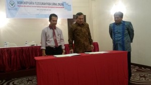 Fmipa Signs Mou with Research and Development Agency for Control of Animal Sourced Diseases (P2b2) Donggala,Health Research and Development Agency, Indonesian Ministry of Health. By Prof.. Ramadanil